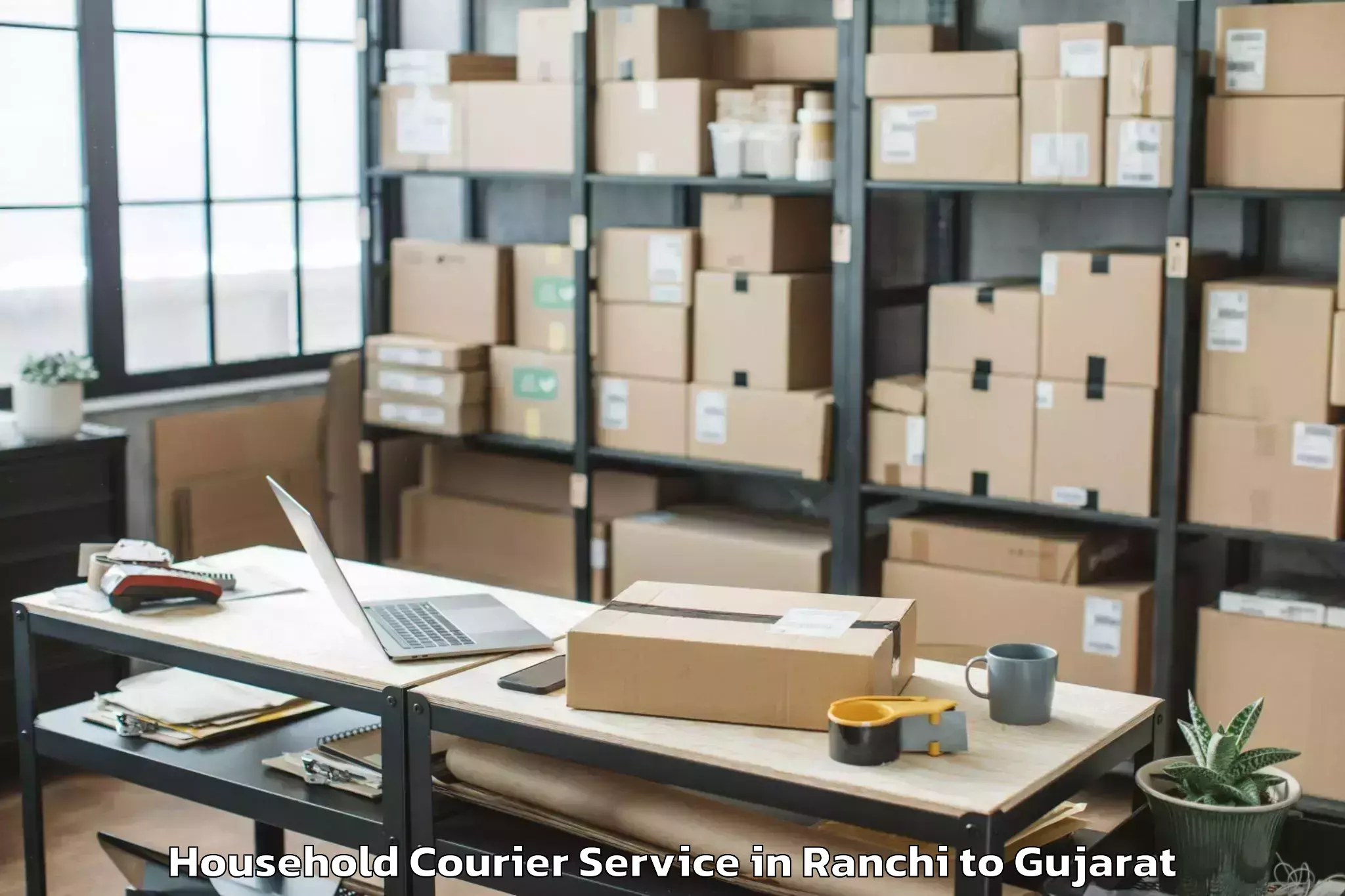 Top Ranchi to Gadhada Household Courier Available